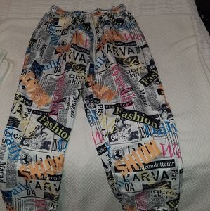 Graphic art sweatpants